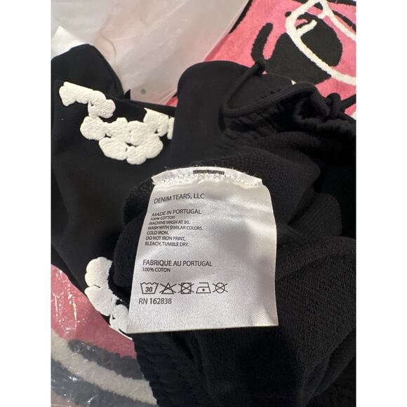 Denim Tears The Cotton Wreath Sweatpants – Black – Size XXL – New (Opened) - Picture 10 of 12